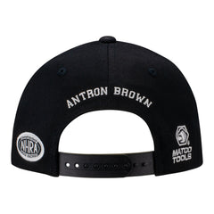 Antron Brown AB Motorsports Hat In Black & White - Back View