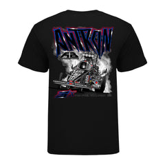 Antron Brown Red and Blue Ghost T-Shirt In Black - Back View