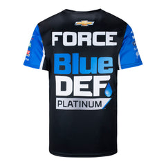 John Force Uniform Shirt In Black & Blue - Back View