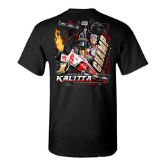 Doug Kalitta Top Fuel Champion T-Shirt in Black - Back View