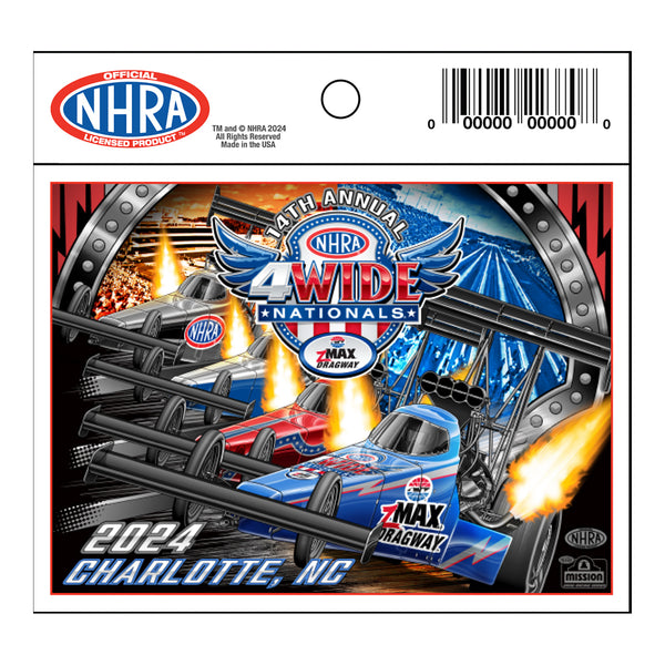 Charlotte 4-Wide Nationals Event Decal - Front View