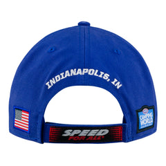 Dodge Power Brokers NHRA U.S. Nationals Event Hat In White, Blue & Red - Back View