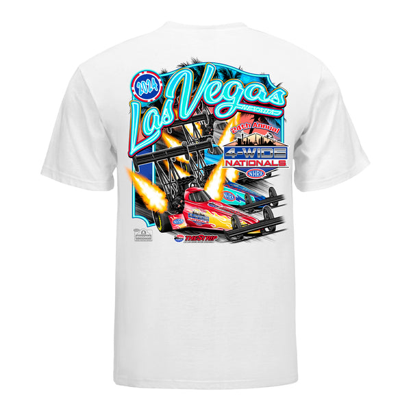 Vegas 4-Wide Nationals Event Shirt in White - Back View