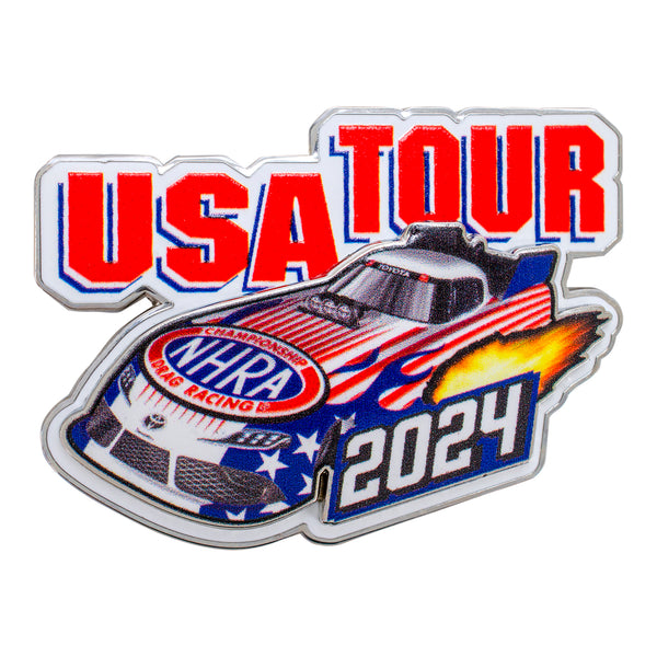 2024 NHRA Tour Hatpin In Red, Blue & White - Front View