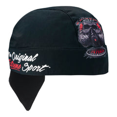 NHRA Gas Mask Do-Rag In Black - Angled Right Side View
