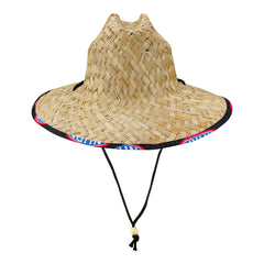 NHRA Straw Hat In Tan - Back View