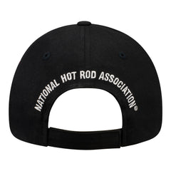 NHRA Shadow Flame Hat In Black, Blue, Red & White - Back View