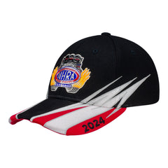 NHRA 2024 Tour Hat In Black, White & Red - Angled Left Side View