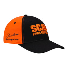 SCAG Power Equipment Hat In Black & Orange - Angled Right Side View