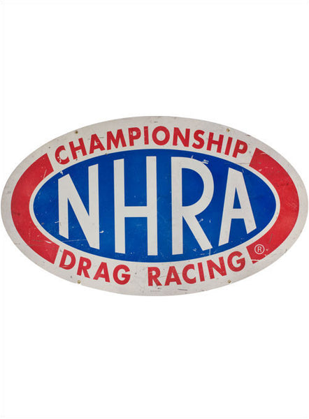 NHRA Jumbo Metal Sign In Multi-Color - Front View