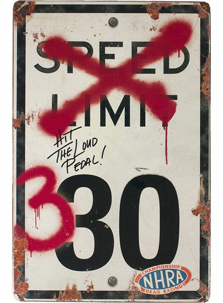 Speed Limit 330 Metal Sign In Multi-Color - Front View