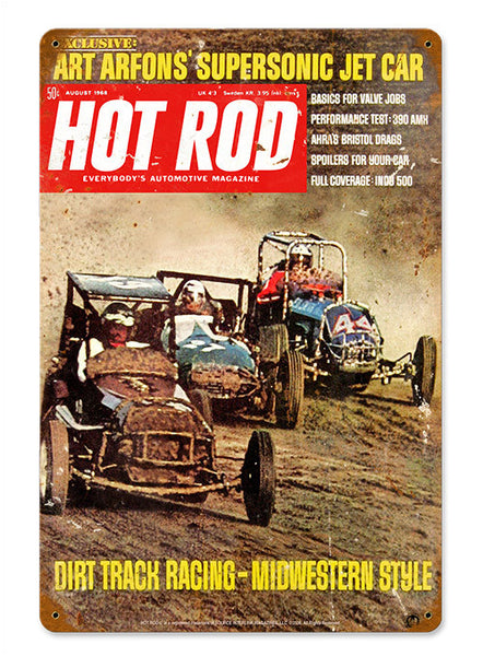 Hot Rod Magazine Dirt Track Sign