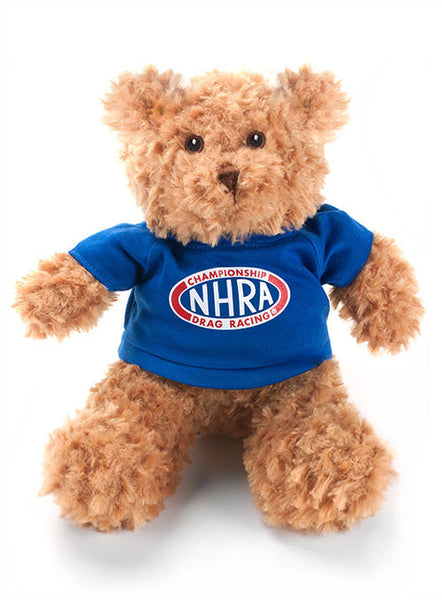 NHRA Plush Bear In Brown & Blue - Front View