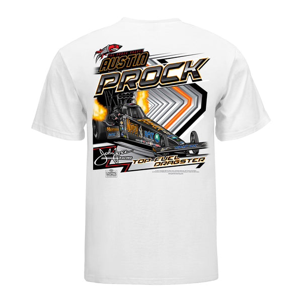 Austin Prock Rocket T-Shirt In White - Back View