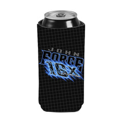 John Force Tall Can Cooler In Black & Blue - Side View 2