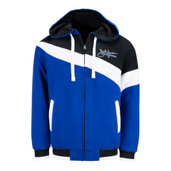 John Force Racing Hooded Jacket In Blue, Black & White - Front View