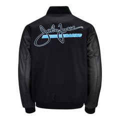 John Force Racing Reversible Leather Jacket In Black - Back View