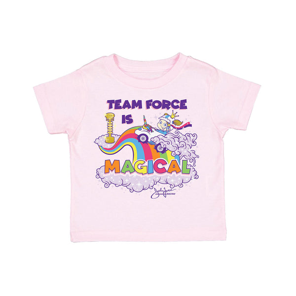 Team Force is Magical Toddler T-Shirt In Pink - Front View