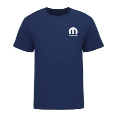 Mopar Logo T-Shirt In Blue & White - Front View