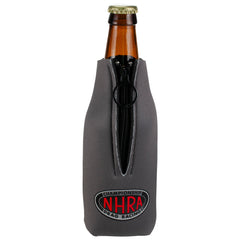 Gas Mask Bottle Cooler In Grey & Red - Back View
