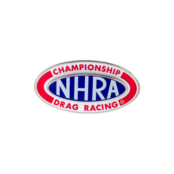 NHRA Logo Hatpin In White, Red & Blue - Front View