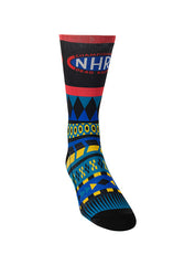 NHRA Crazy Design Socks In Multi-Color - Front Right Side View