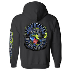 Nitro Junkie Zip-Up Sweatshirt In Black - Back View