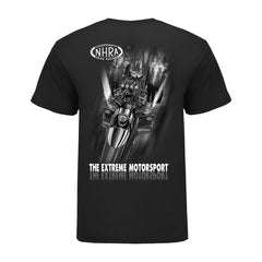 Ghost Engine T-Shirt In Black - Back View