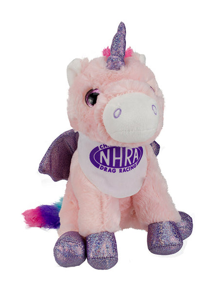 NHRA Unicorn Plush In Pink & Purple - Front View