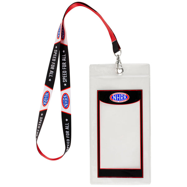 NHRA Pitpass and Lanyard Combo Set In Multi-Color - Front View