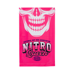 NHRA Nitro Queen Neck Gaiter In Pink - Front View