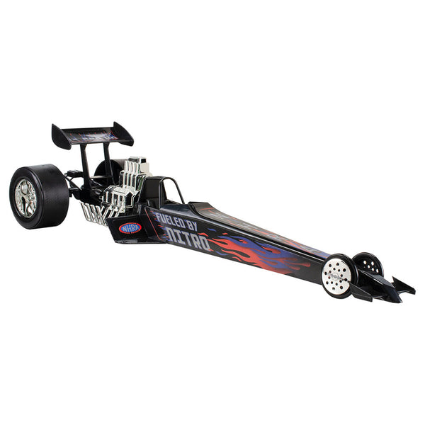 NHRA Black Plastic Toy Dragster - Front View