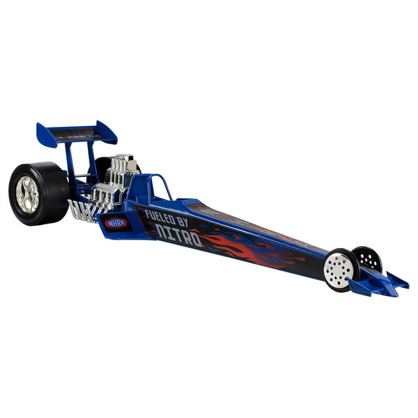 NHRA Blue Plastic Toy Dragster - Front View