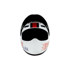 NHRA Speed For All Mini Helmet In White, Red, Black & Blue - Front View