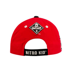 NHRA Youth Flamed Hat In Red & Black - Back View