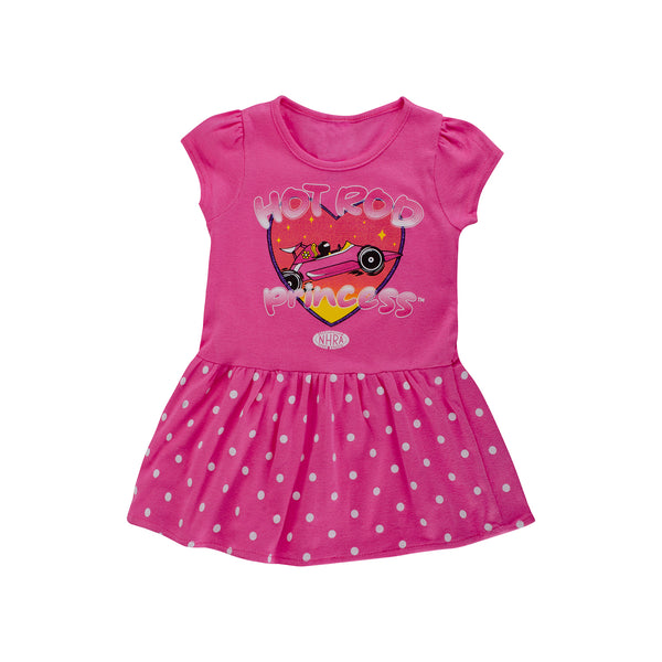 Hot Rod Princess Infant Dress In Pink - Front View