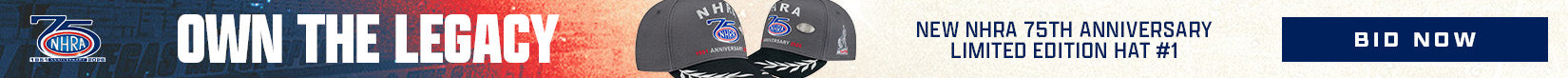 Own The Legacy New NHRA 75th Anniversary Limited Edition Hat #1 BID NOW