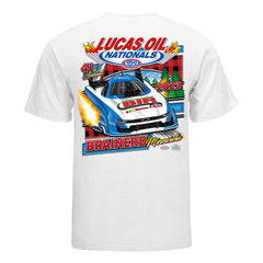 Lucas Oil NHRA Nationals Event T-Shirt In White - Back View
