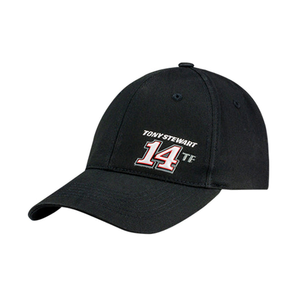 Tony Stewart Flex-Fit Hat in Black - Angled Left Side View