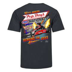 Pep Boys NHRA Nationals Event T-Shirt In Grey - Back View