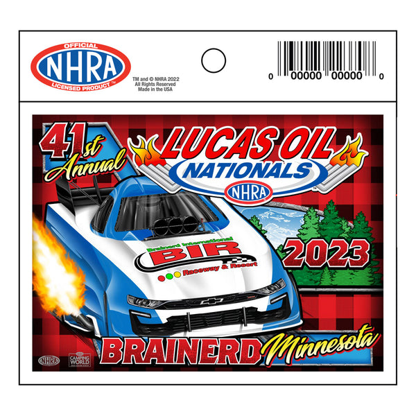 Lucas Oil NHRA Nationals Event Decal In Multi-Color - Front View