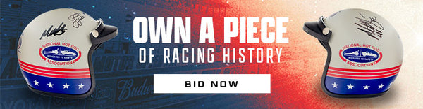 Own A Piece Of Racing History Autographed 75th Anniversary Retro Mini Helmets BID NOW