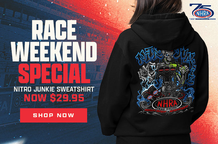 RACE WEEKEND SPECIAL - NITRO JUNKIE SWEATSHIRT - NOW $29.95