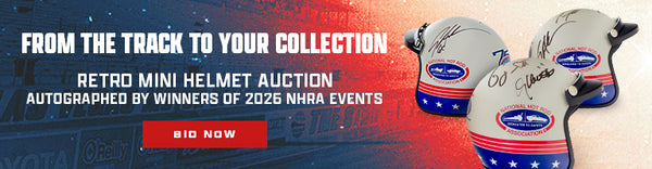FROM THE TRACK TO YOUR COLLECTION - RETRO MINI HELMET AUCTION - AUTOGRAPHED - BID NOW
