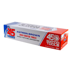 2024 Antron Brown Matco Tools Top Fuel Diecast 1:24 In White, Red & Blue - Box Side View 1