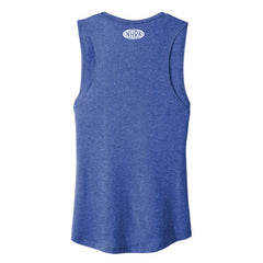 Antron Brown Ladies 3X Champ Muscle Tank In Blue - Back View