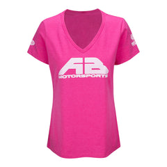 AB Motorsports Ladies Shirt in Pink - Front View