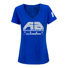 Antron Brown 4X Champ Ladies Shirt - Royal - Front View