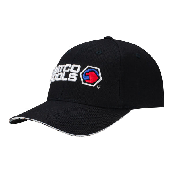 Antron Brown Matco Tools Hat In Black & White - Angled Left Side View