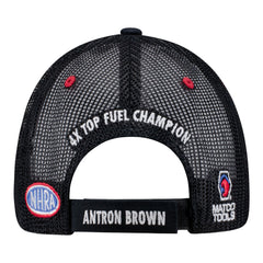 Antron Brown AB Motorsports Rope Velcro Hat in Black - Back View